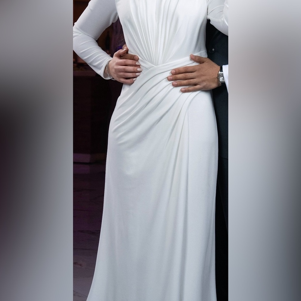Pullman Draped High Slit Gown - image 2